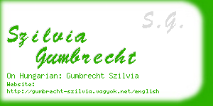 szilvia gumbrecht business card